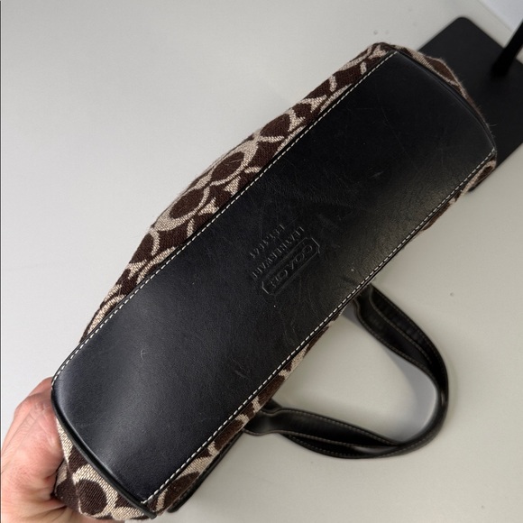 Coach vintage Signature Wool Tote E0J-8131 rare handbag purse top handle logo - Picture 7 of 14